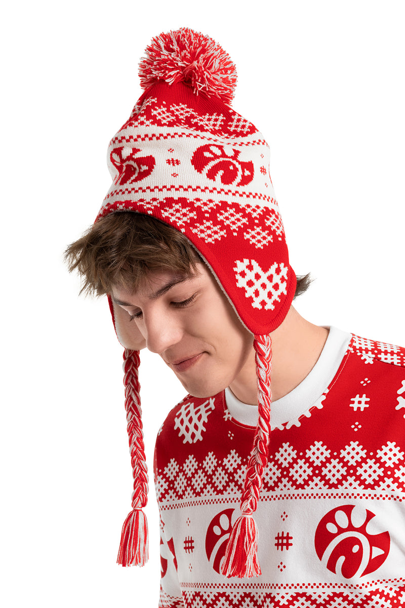 Waffly Wonderful Earflap Pom Beanie | Chick-fil-A – Shop Chick-fil-A