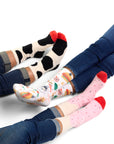 People's feet in Merry Mix Socks