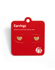 Chick-fil-A® Waffle Heart Earrings on red packaging