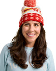 Woman wearing Holiday Pom Beanie