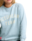 Woman wearing Icedream Team Crewneck