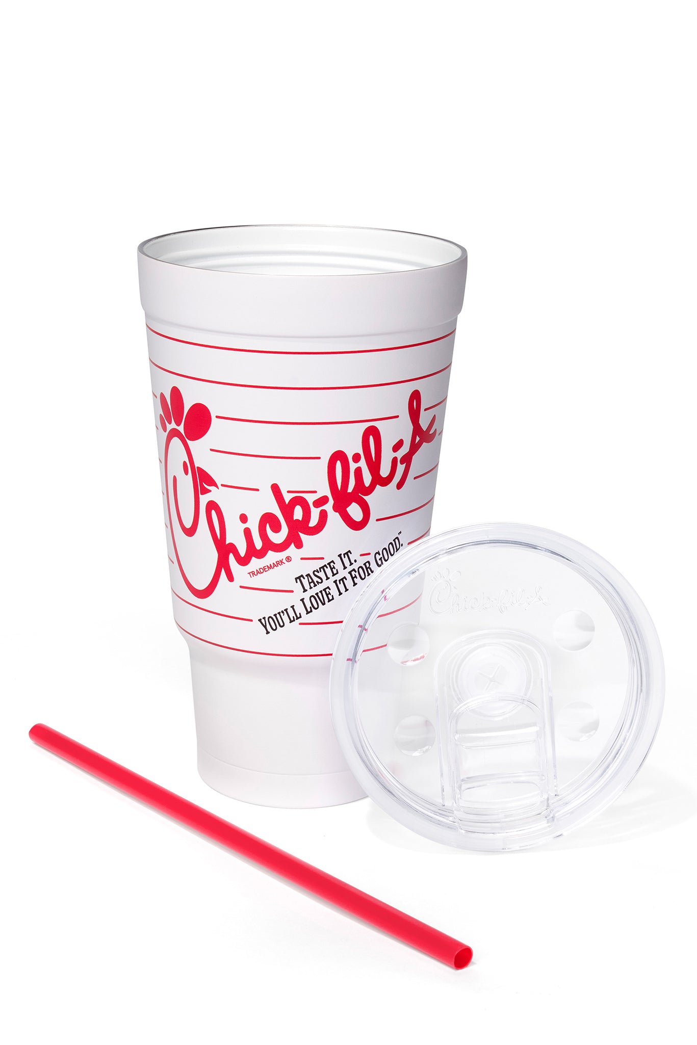 Retro Chick-fil-A Striped 24oz Insulated Cup