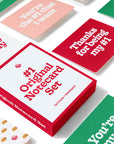 Closeup of the cards from the