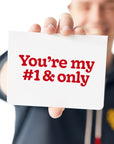Man holding “You’re my