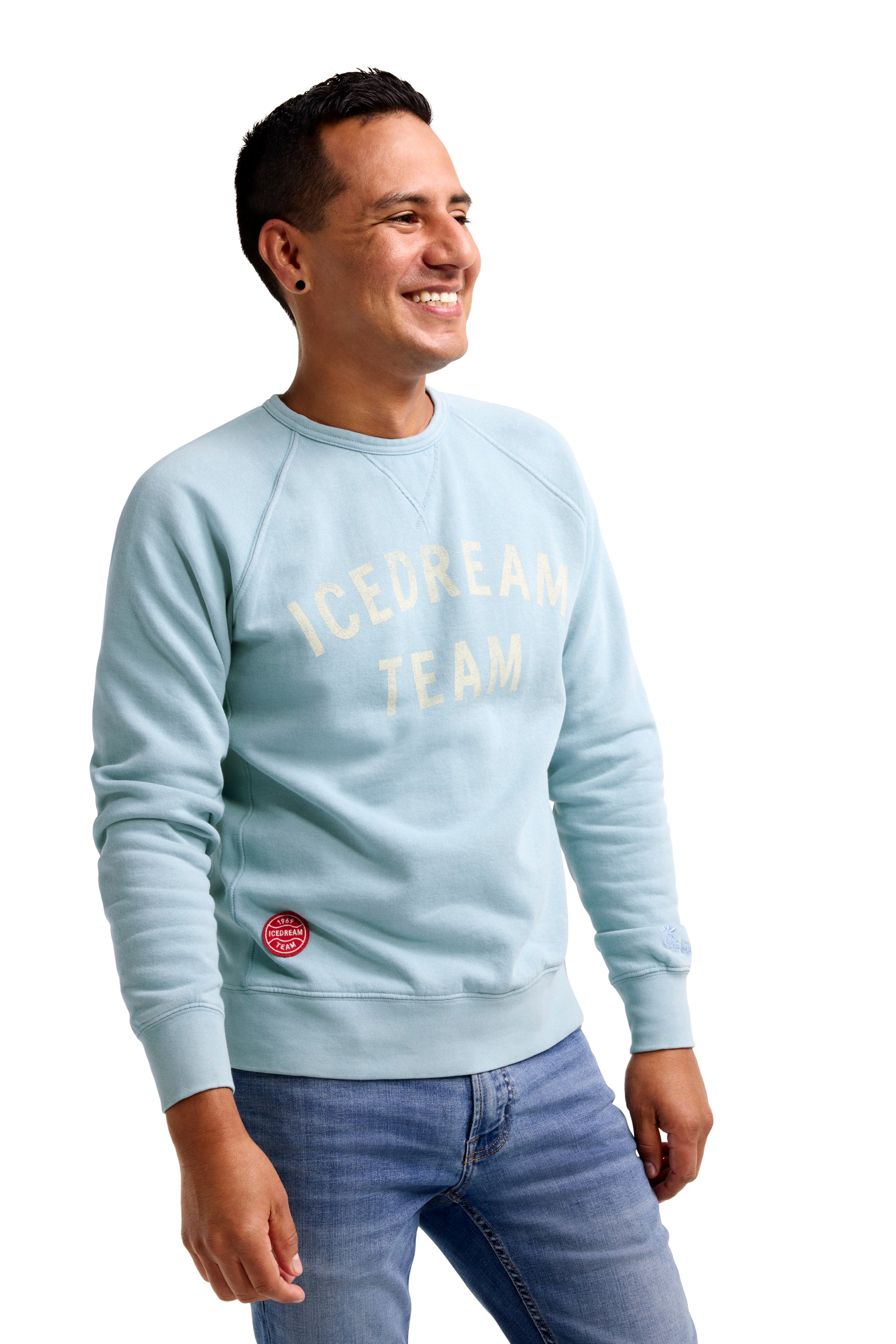 Man wearing Icedream Team Crewneck 