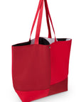 Filled tone-on-tone red Oversized Tote Bag