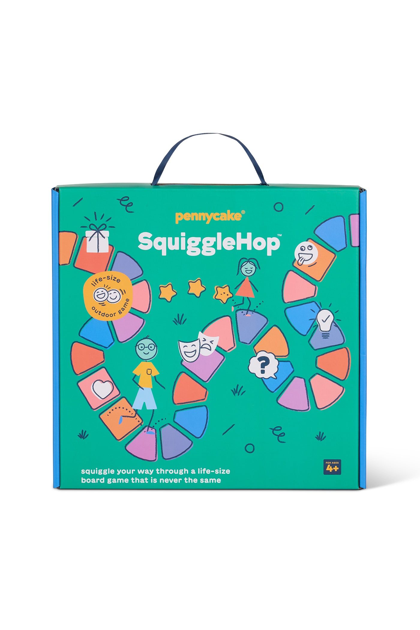 SquiggleHop™ Life-size Board Game - Carry Box Front - pennycake