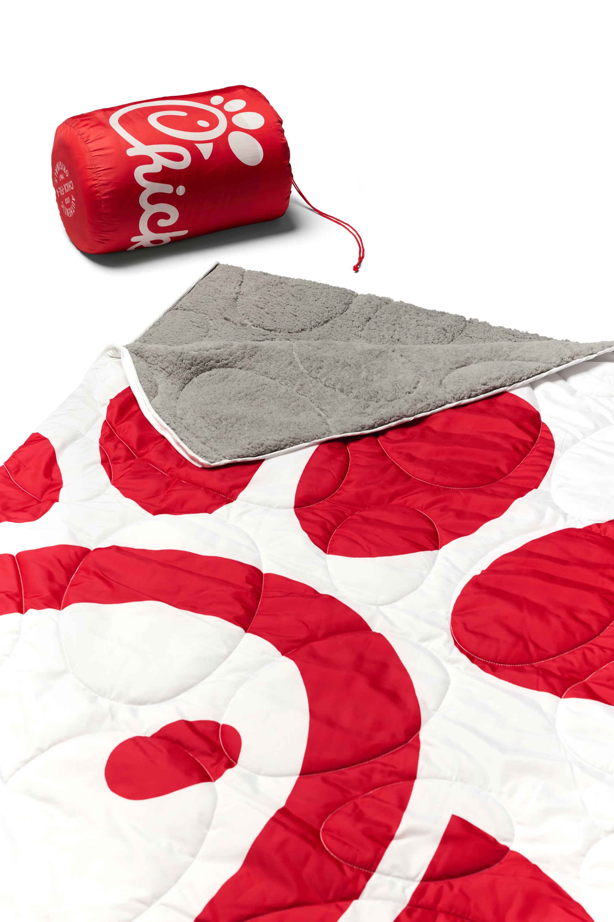 Chick-fil-A Sandwich Bag Indoor Sleeping Bag with the storage bag