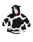Cow Print Kids Fleece Lined Wearable Blanket