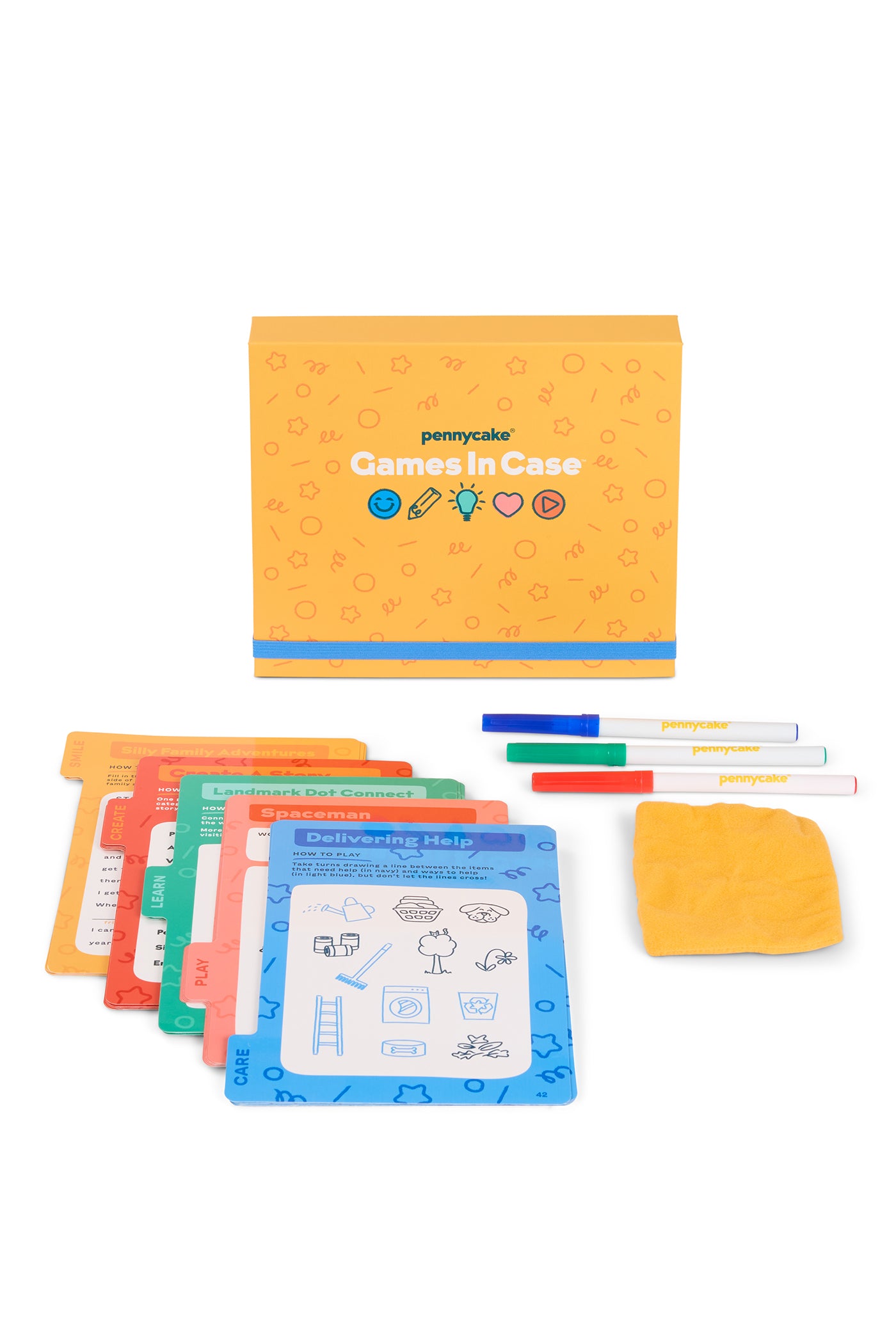 GamesInCase™ Dry Erase Activities - displaying items included in game - pennycake