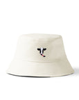 Reverse side of Reversible Cow Print Bucket Hat with cow embroidery