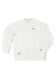 Off-white Embroidered Cow Crewneck with Eat Mor Chikin tag