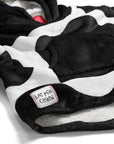 Cow Print Kids Fleece Lined Wearable Blanket