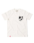 Overhead photograph of front of Cow Print Pocket Tee