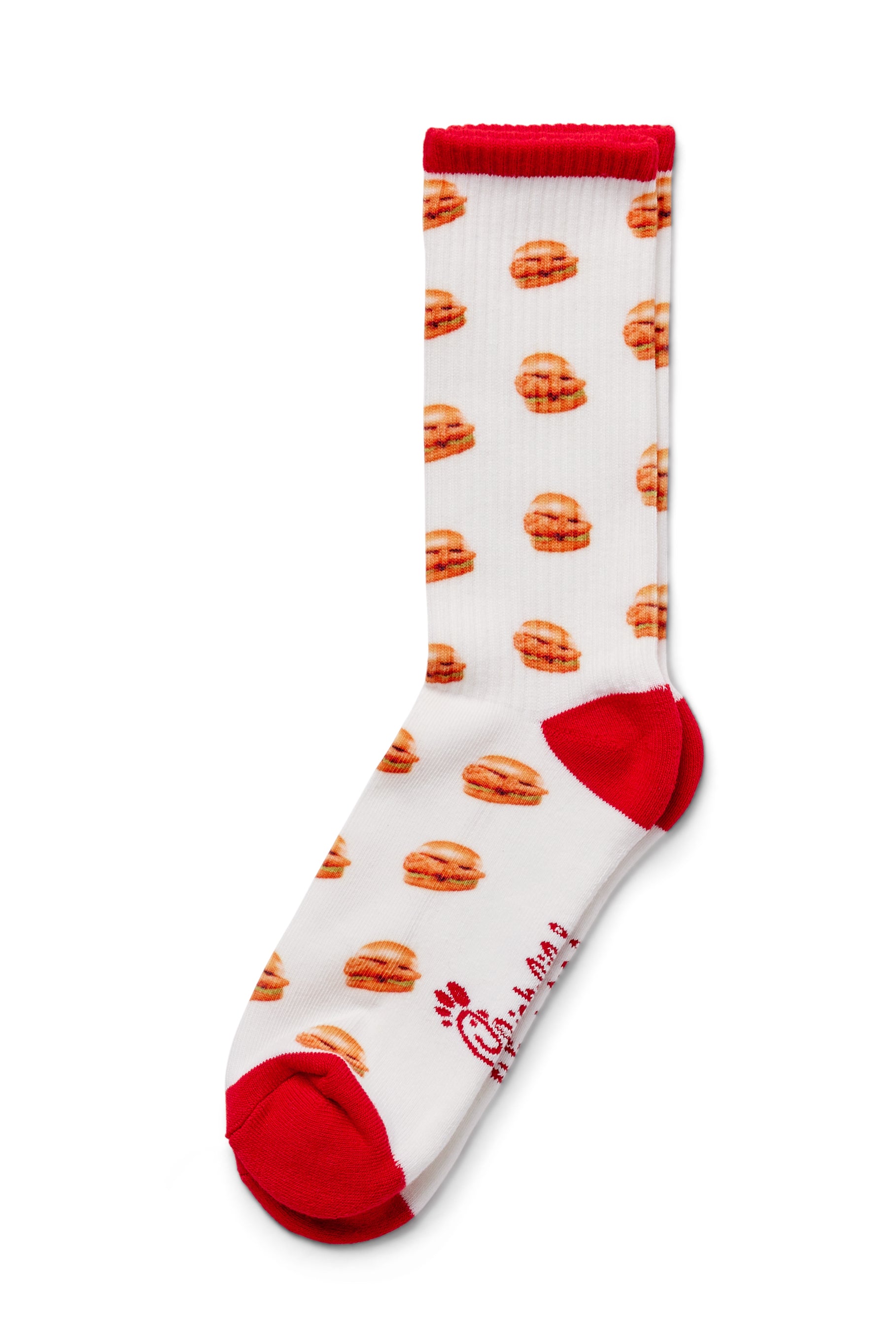 Original Chick-fil-A® Chicken Sandwich Socks Pair with chicken sandwich pattern and red toe and heel detailing