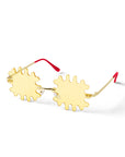 Front of yellow tinted Waffle Fry Novelty Glasses