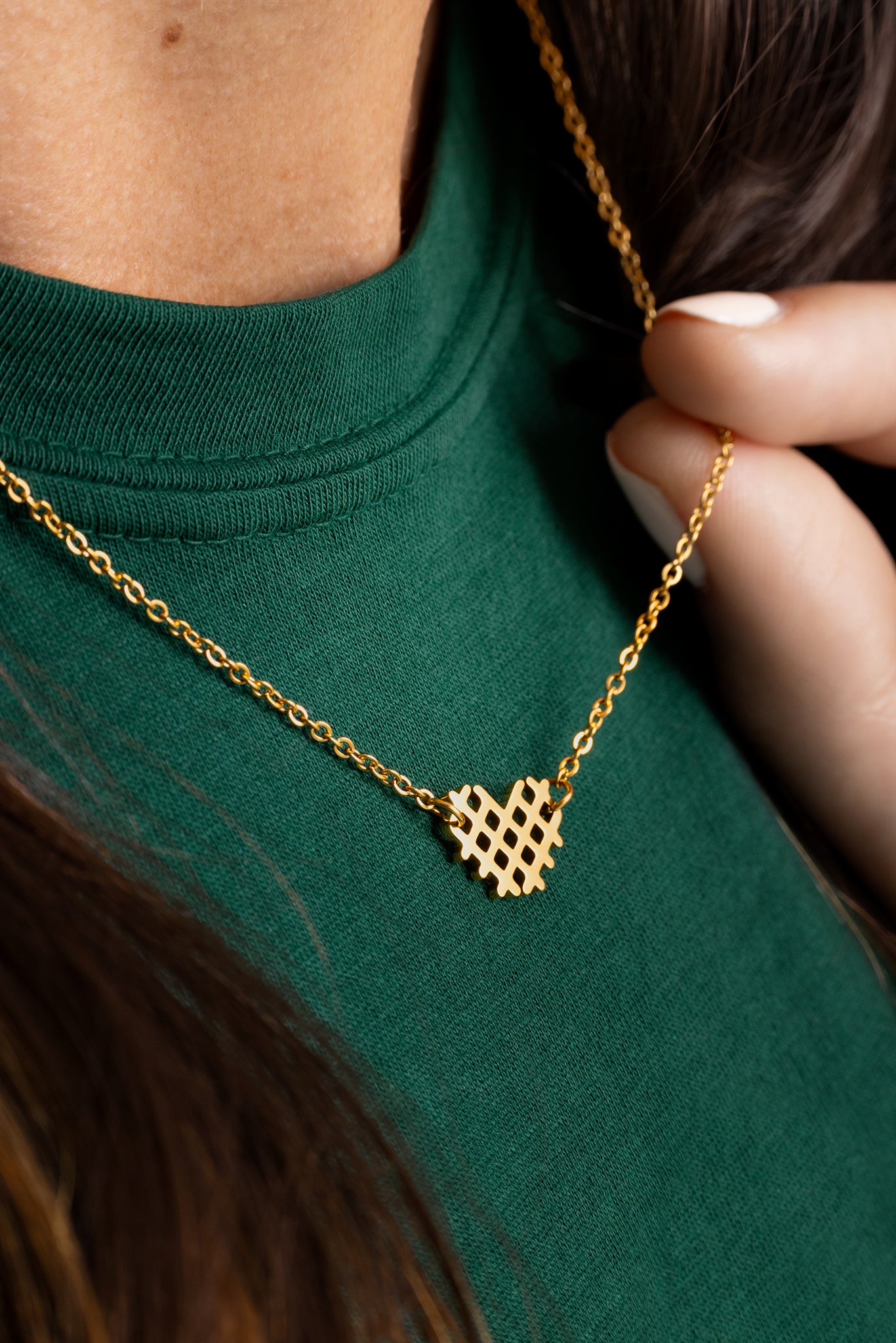 Chick-fil-A® Waffle Fry Heart Gold Necklace | Chick-fil-A – Shop Chick ...