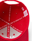 Inside of Classic Chick-fil-A Embroidered Hat showing “On my way to Chick-fil-A” tape detail