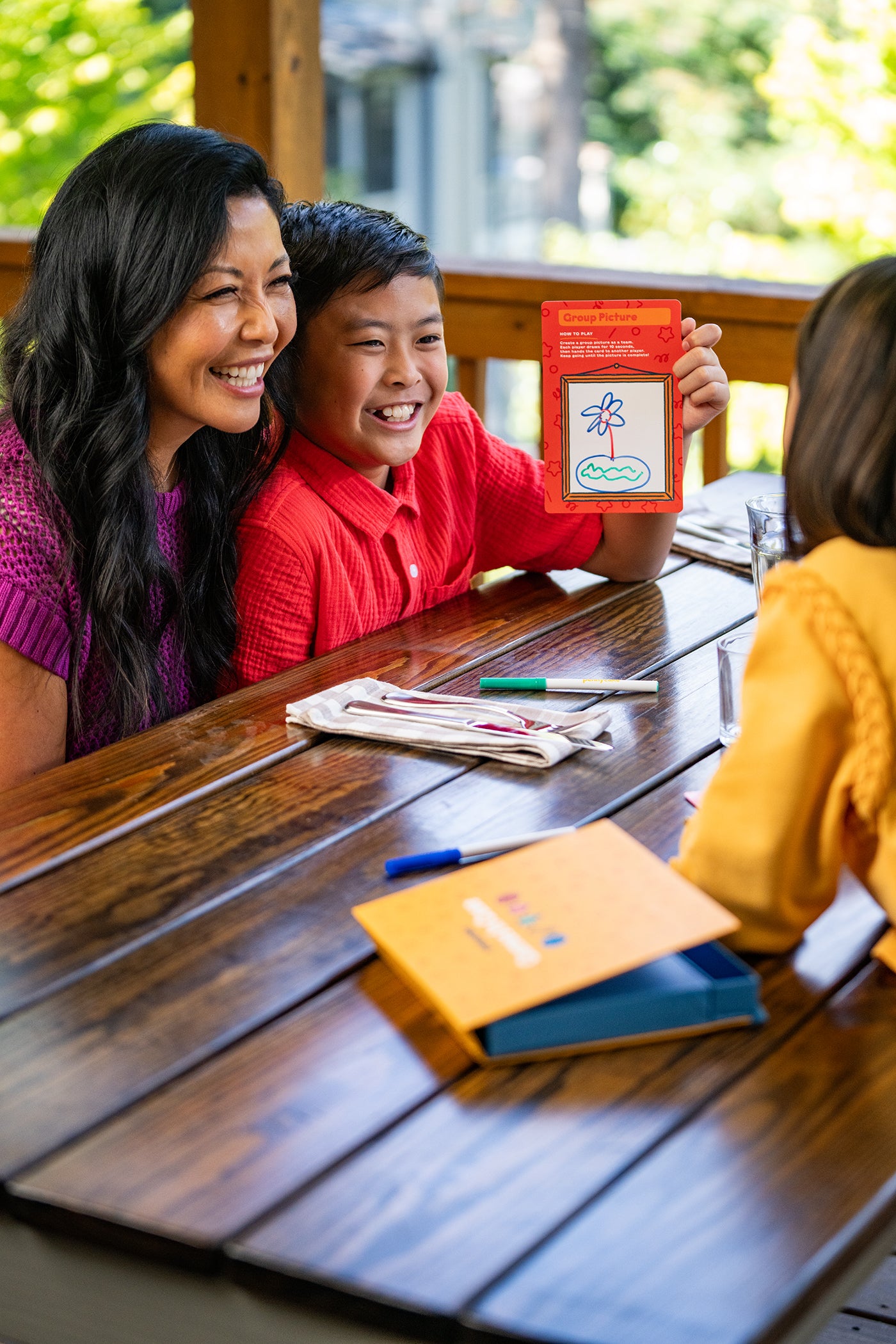 GamesInCase™ Dry Erase Activities - Mom &amp; Son playing game - pennycake