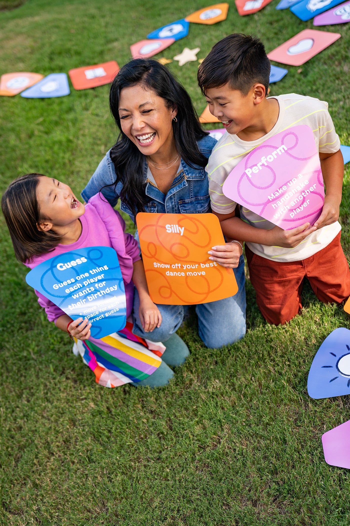 SquiggleHop™ Life-size Board Game - Kids Holding Signs - pennycake