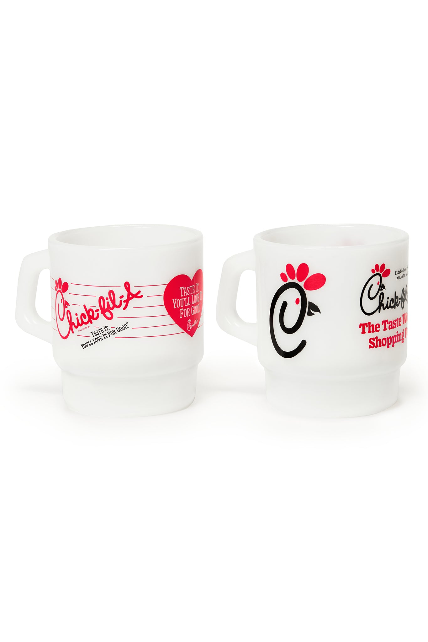 The Taste Worth Shopping For Milk Glass Mug Set - Set of 2