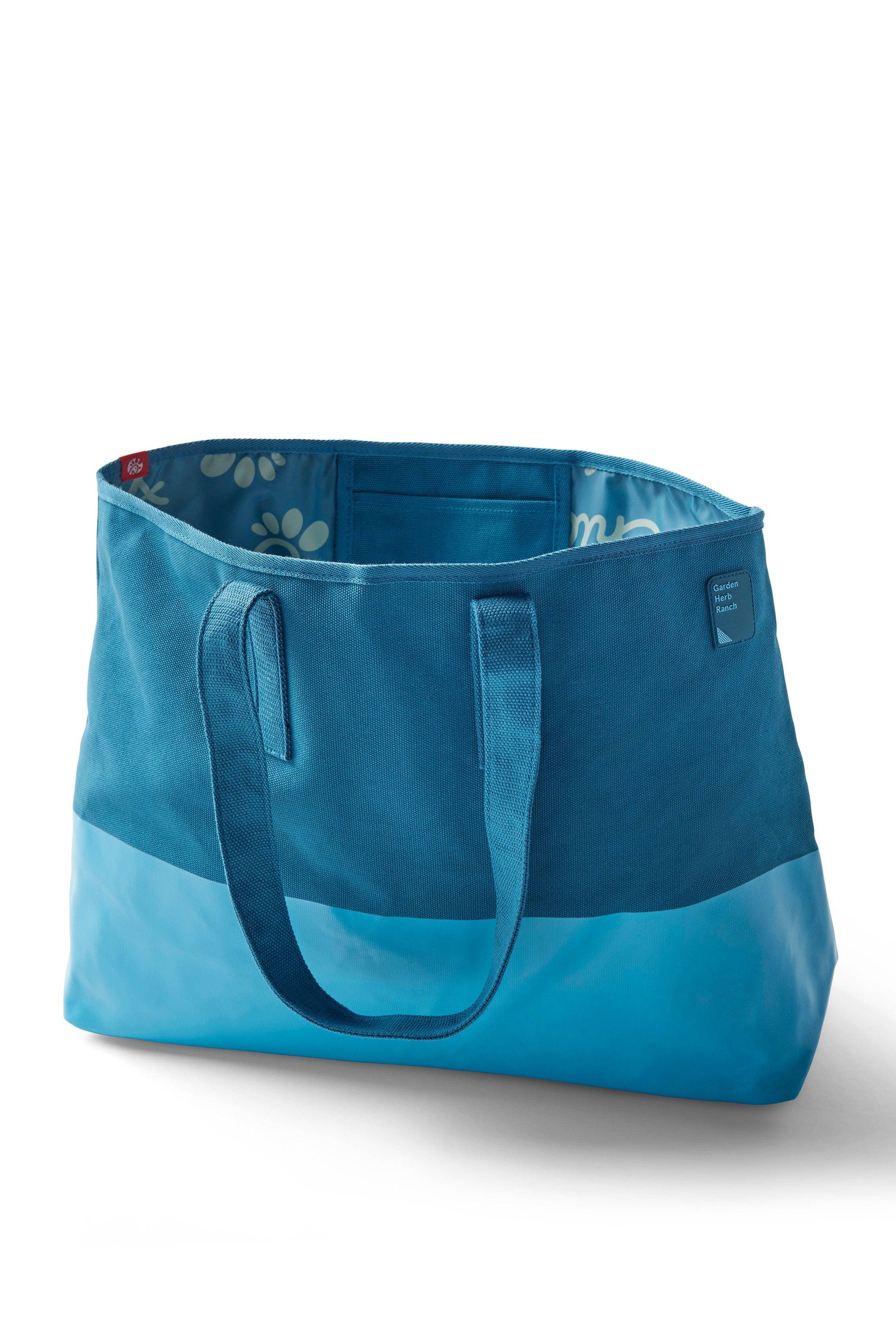 Filled tone-on-tone blue Garden Herb Ranch Sauce Oversized Tote Bag