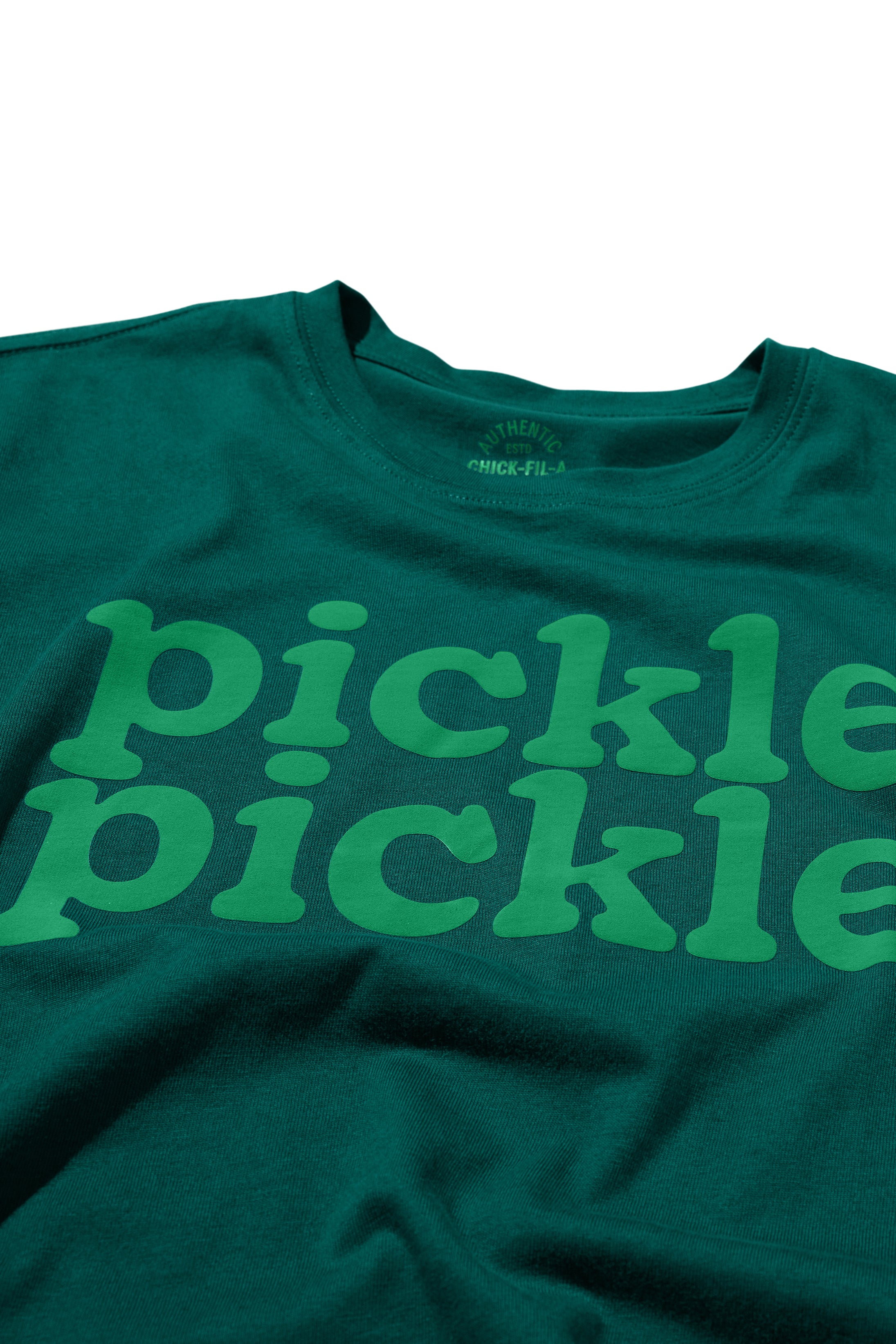 Closeup of Pickle Pickle Tee 