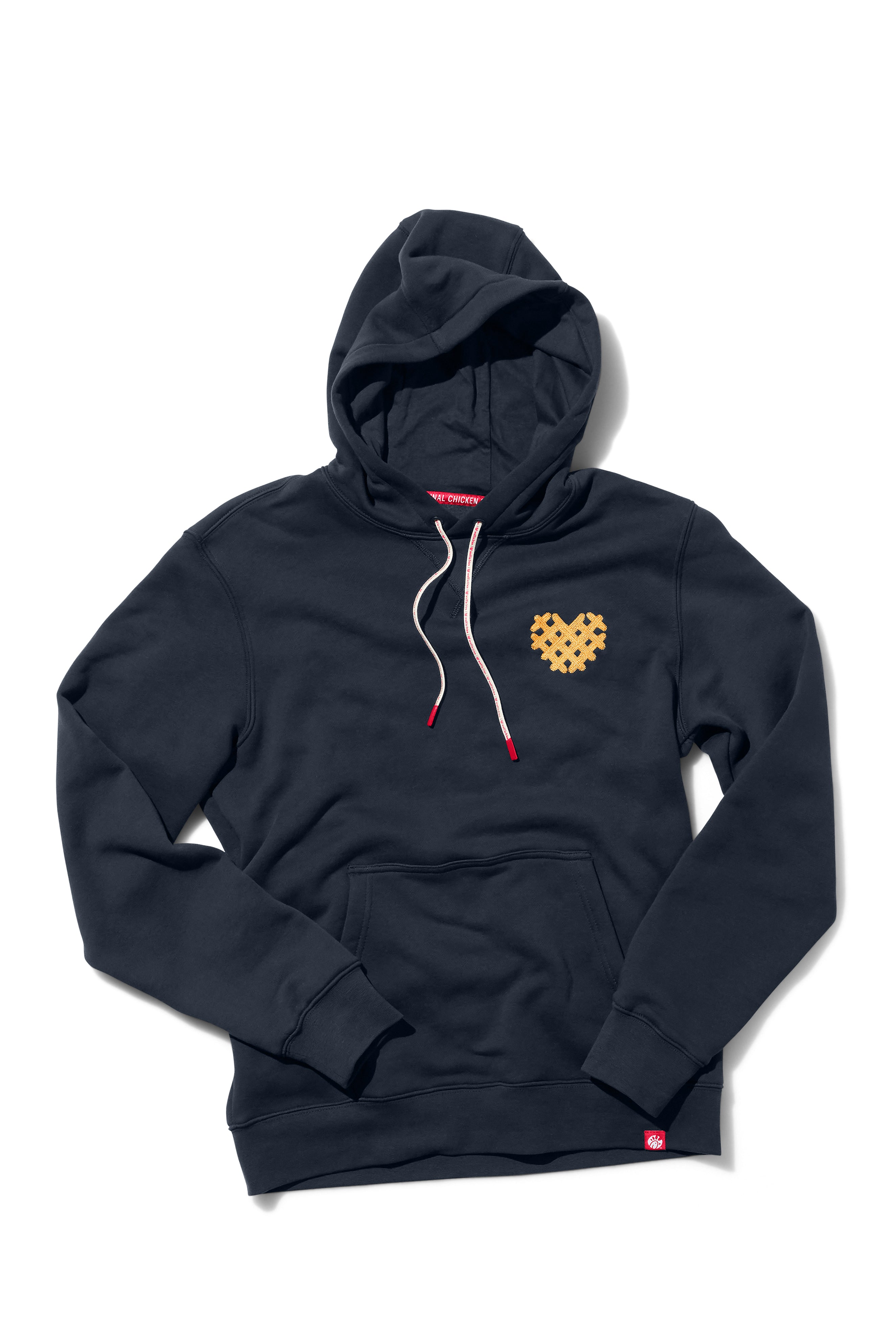 Overhead photograph of I Heart Waffle Fries Hoodie