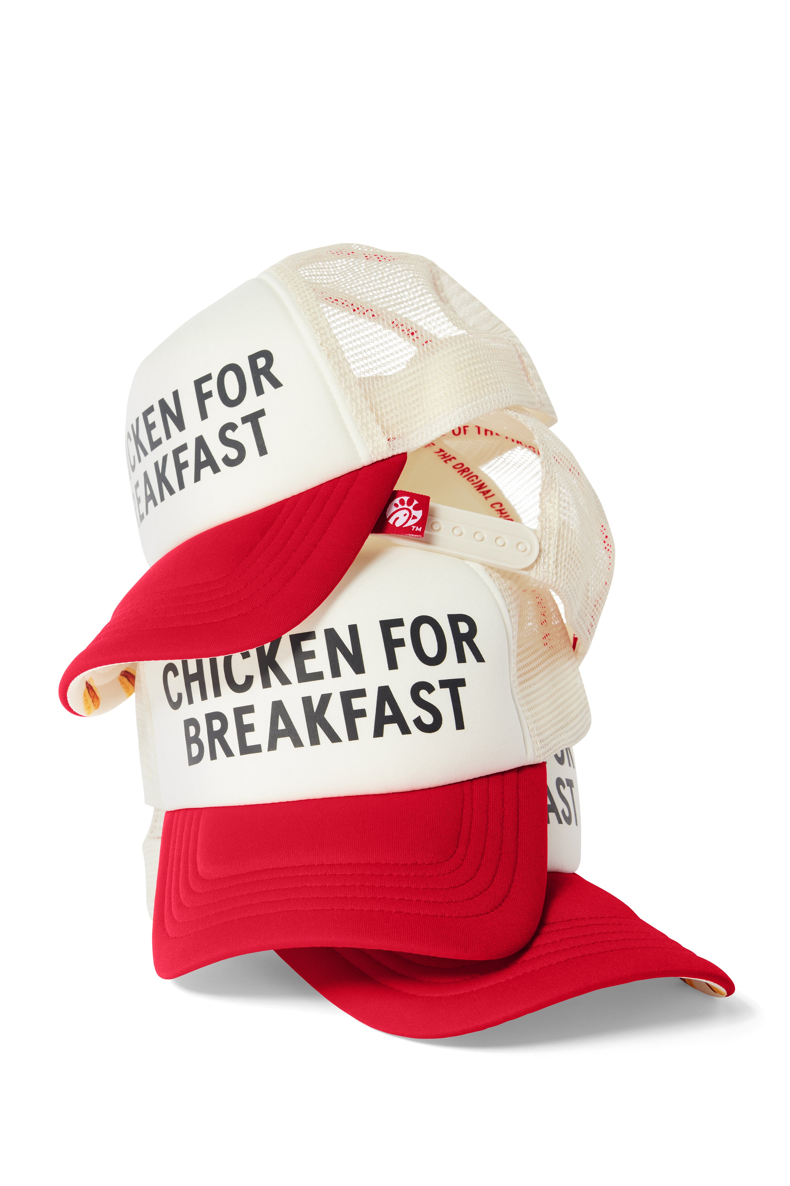 Stack of Chicken for Breakfast Trucker Hats