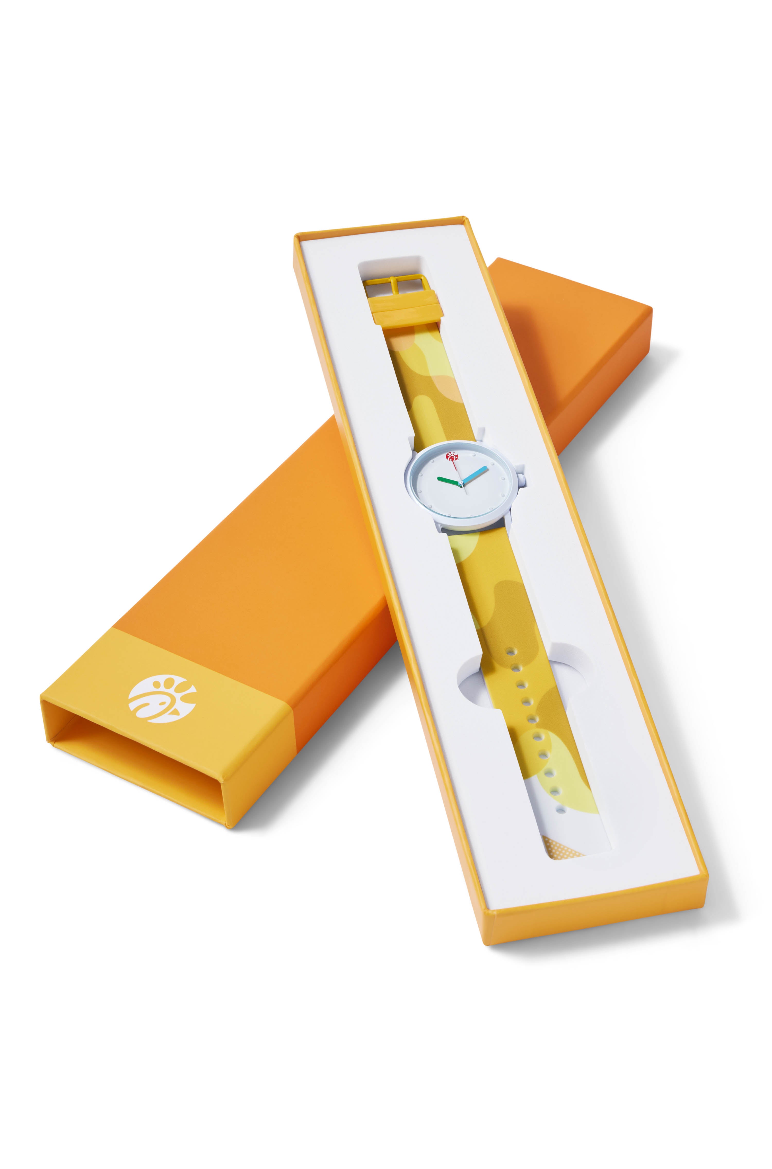 Closeup of yellow Sauce Drip Watch - Honey Mustard in yellow packaging